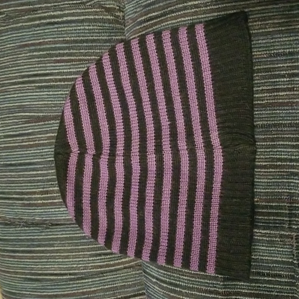 *3 FOR $15* PURPLE & BLACK STRIPEY LADIES HAT GOTH PUNK